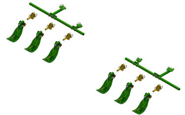 LANSS1240/90R6 -- Lankota Stalk Stomper® mounting kit for 12 row John Deere® 40/90 Series corn heads